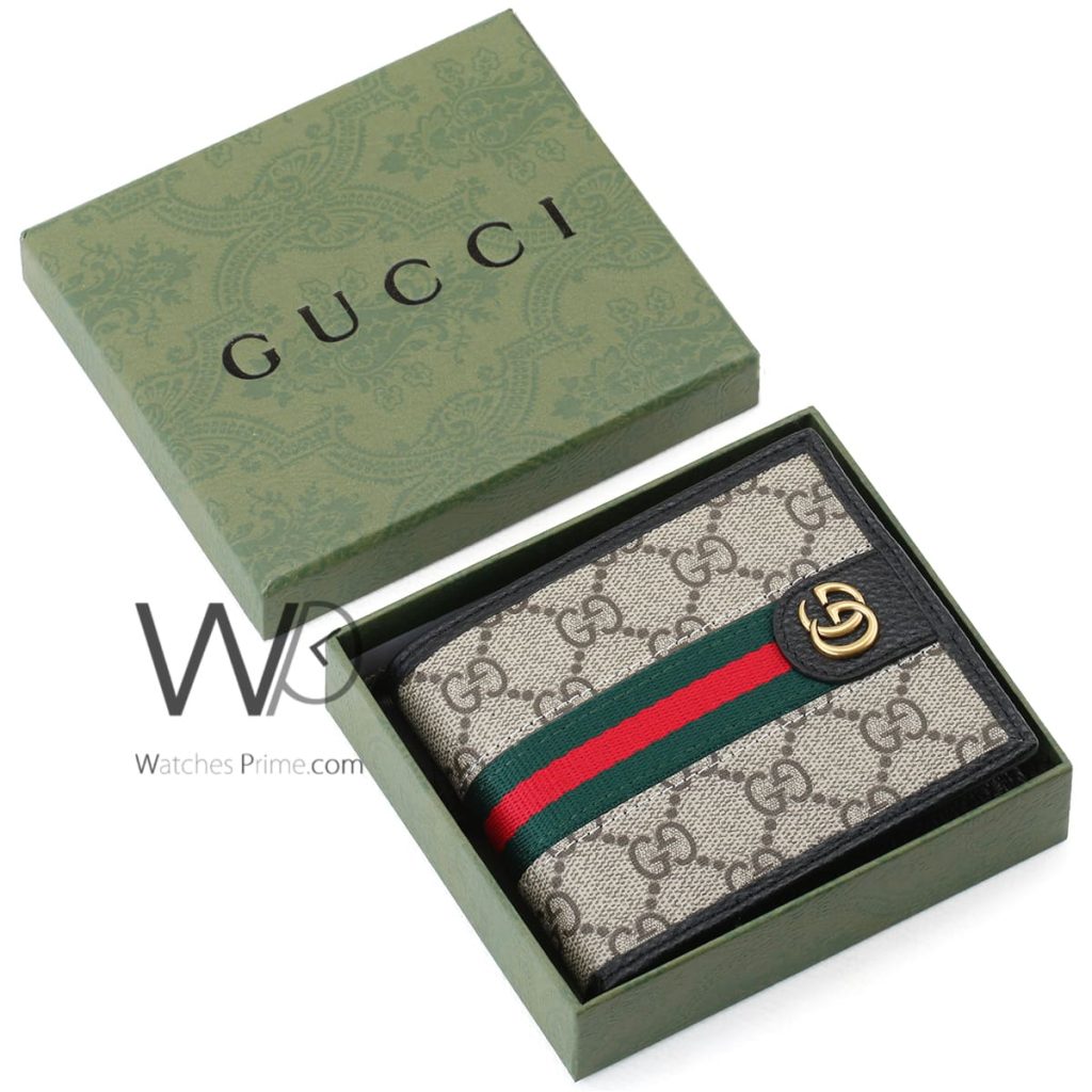 محفظة قوتشي Gucci GG رمادي رجالي جلد | واتشز برايم