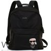 Karl Lagerfeld Backpack Bag Nylon Black | Watches Prime