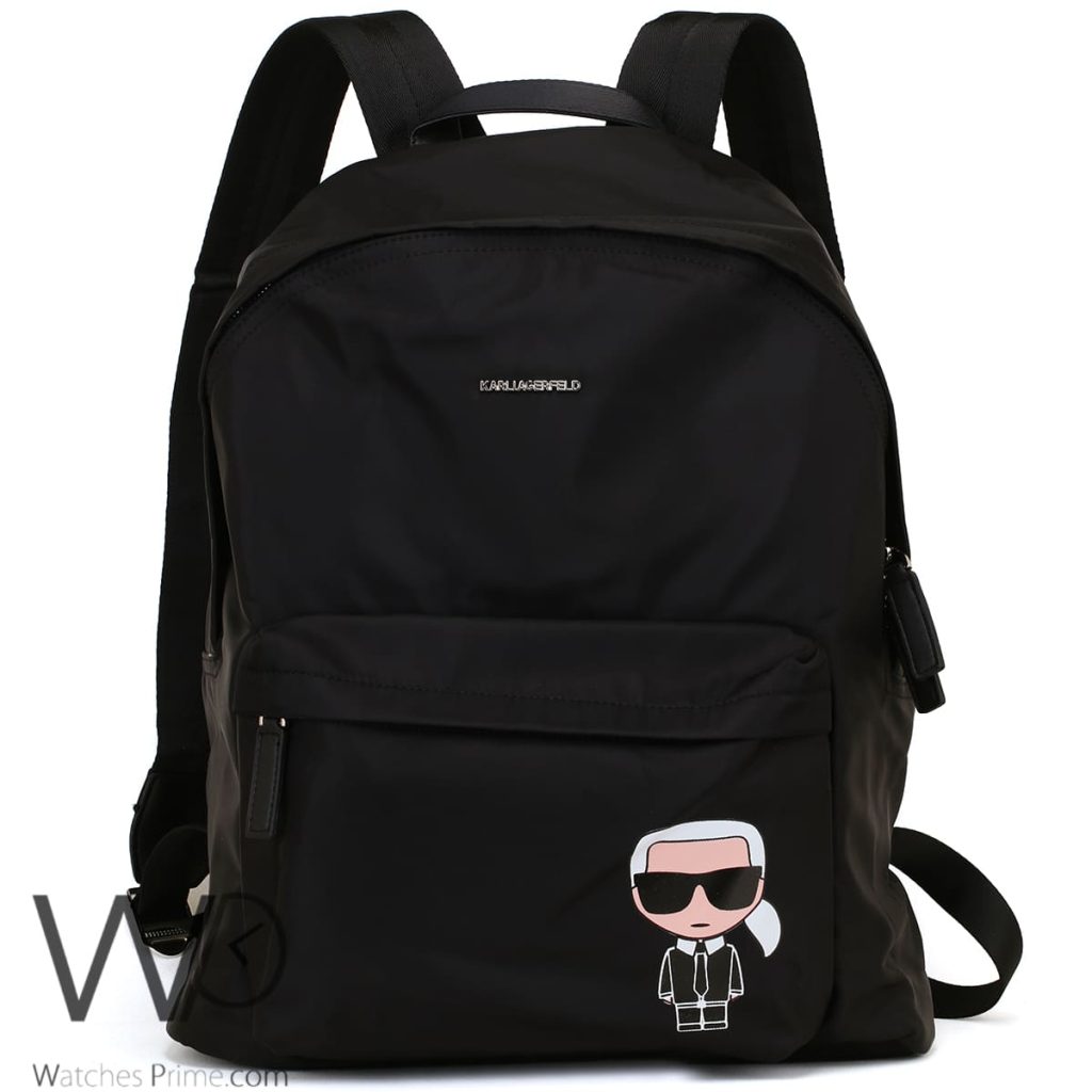 Karl Lagerfeld Backpack Bag Nylon Black | Watches Prime