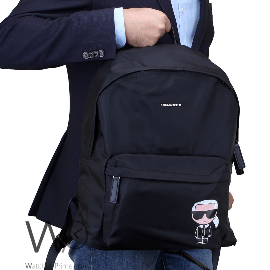 Karl Lagerfeld Backpack Bag Nylon Black | Watches Prime