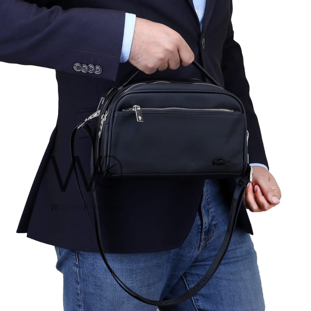 Lacoste Handbag Crossbody Wash Bag Black Men | Watches Prime