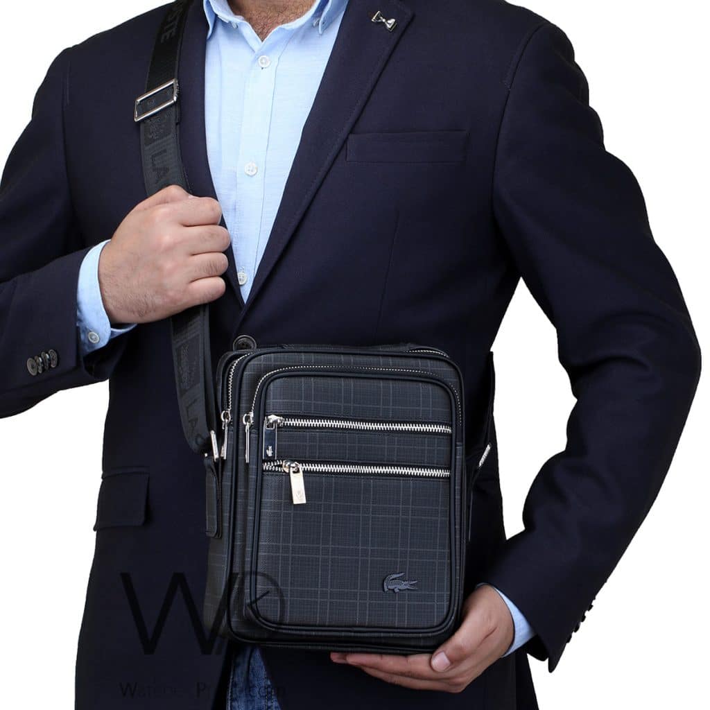 Lacoste Crossbody Messenger Bag Black Men | Watches Prime
