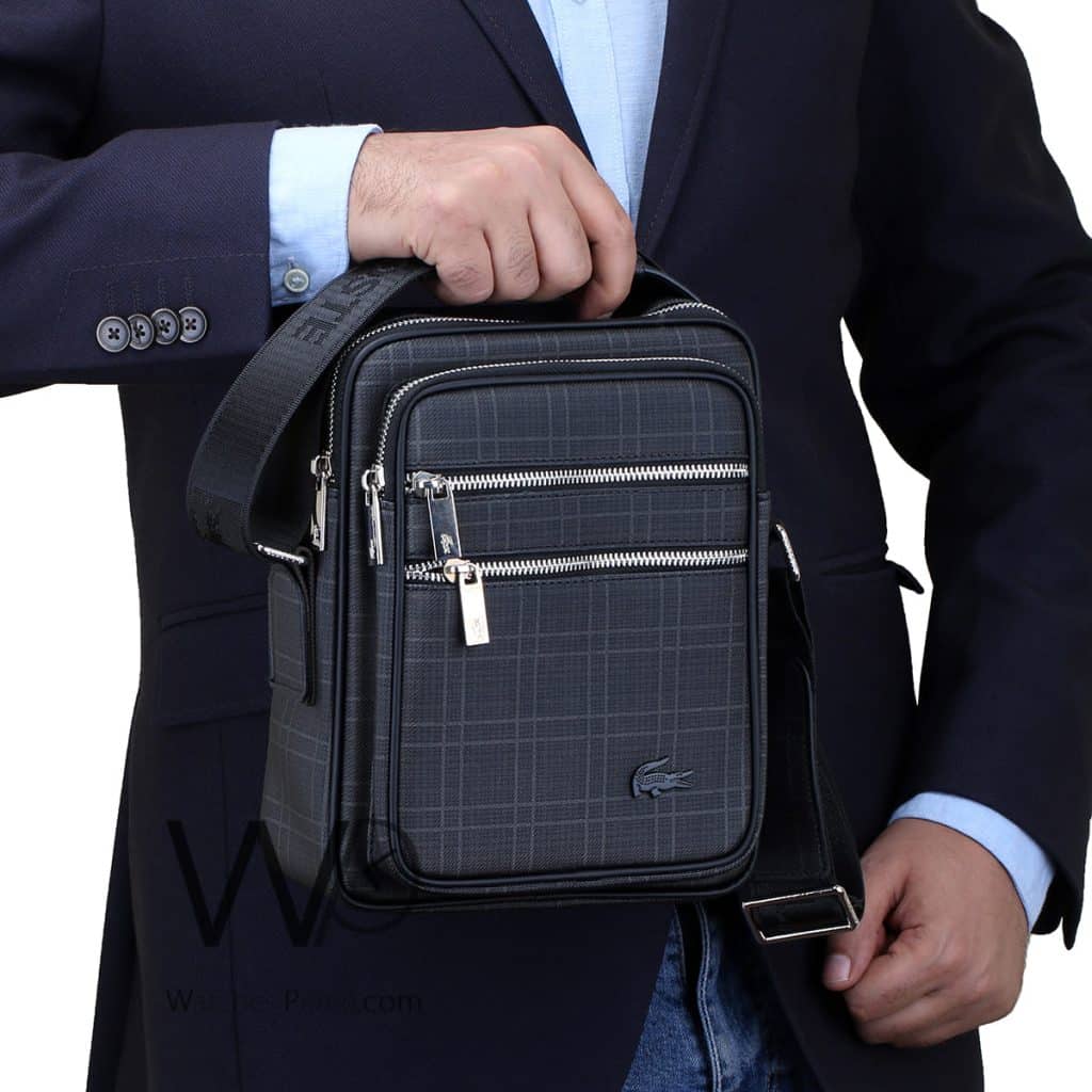 Lacoste Crossbody Messenger Bag Black Men | Watches Prime