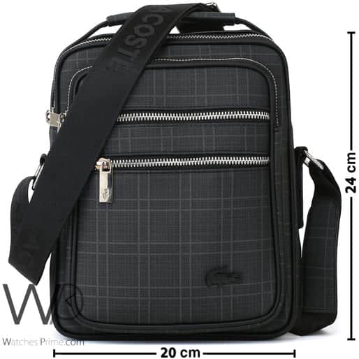 Lacoste Crossbody Messenger Bag Black Men | Watches Prime