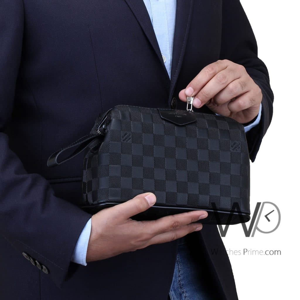 Louis Vuitton Handbag Bag Black Leather Men | Watches Prime