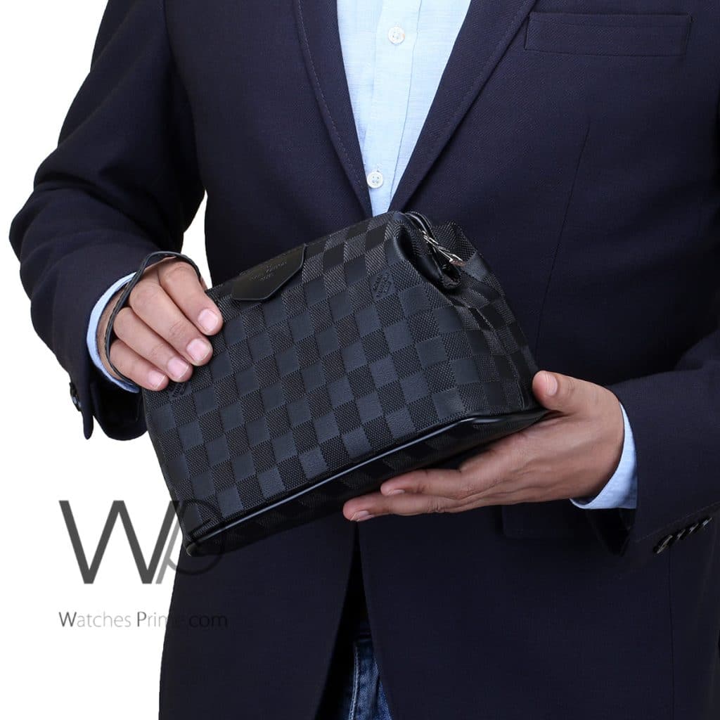 Louis Vuitton Handbag Bag Black Leather Men | Watches Prime