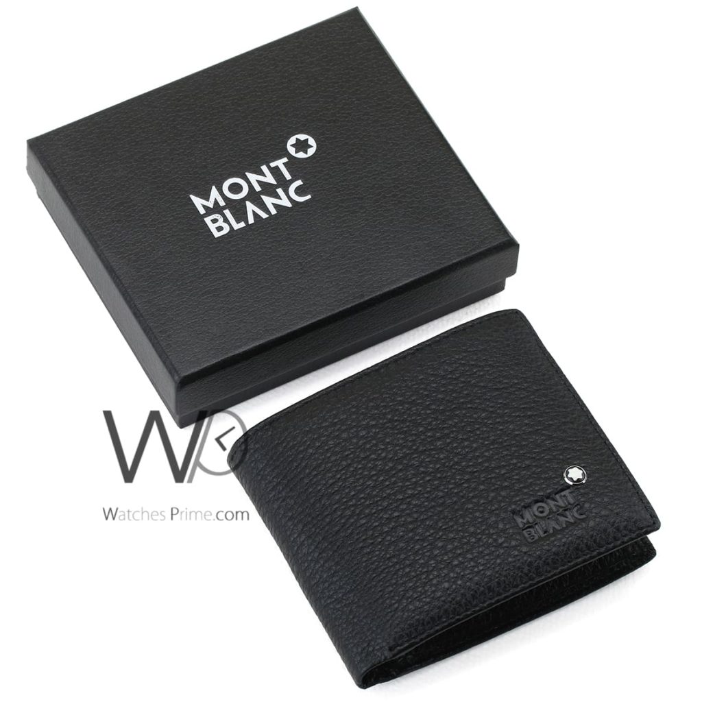 محفظة مون بلو Montblanc اسود جلد رجالي | واتشز برايم