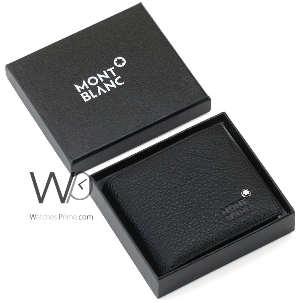 محفظة مون بلو Montblanc اسود جلد رجالي | واتشز برايم