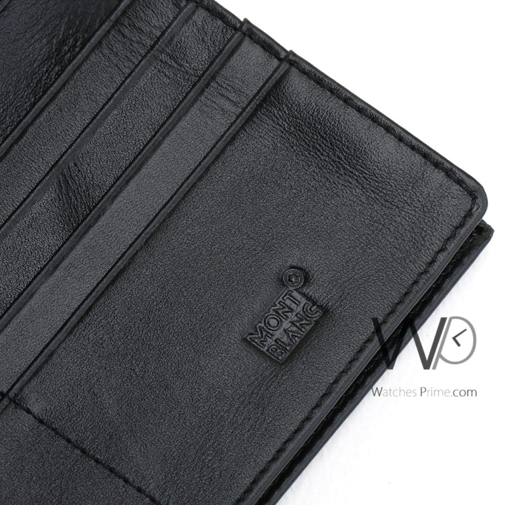 Montblanc Long Wallet Shiny Black Leather Men | Watches Prime