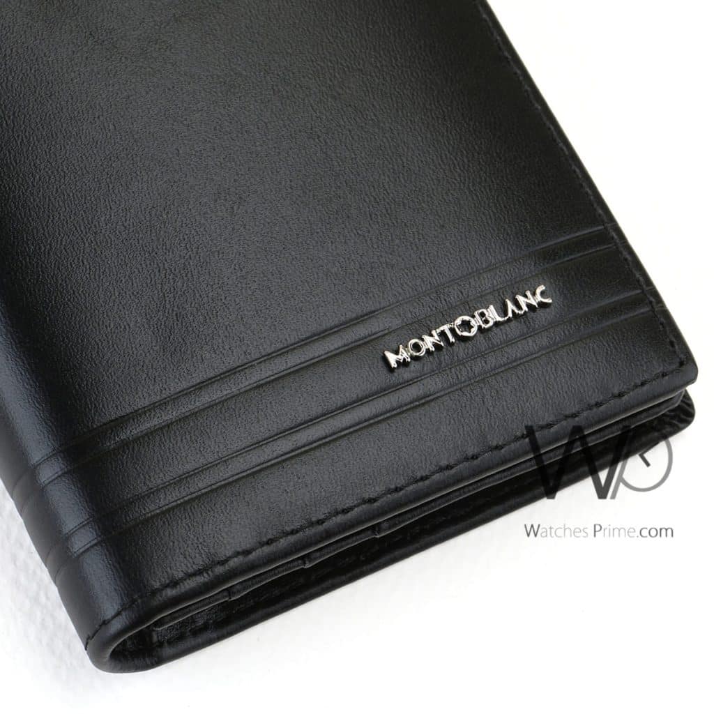 Montblanc Long Wallet Shiny Black Leather Men | Watches Prime