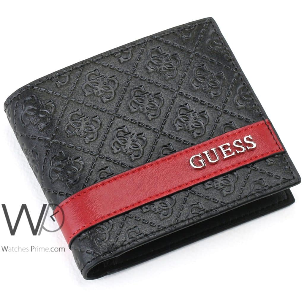 محفظة جيس Guess رجالي جلد اسود | واتشز برايم
