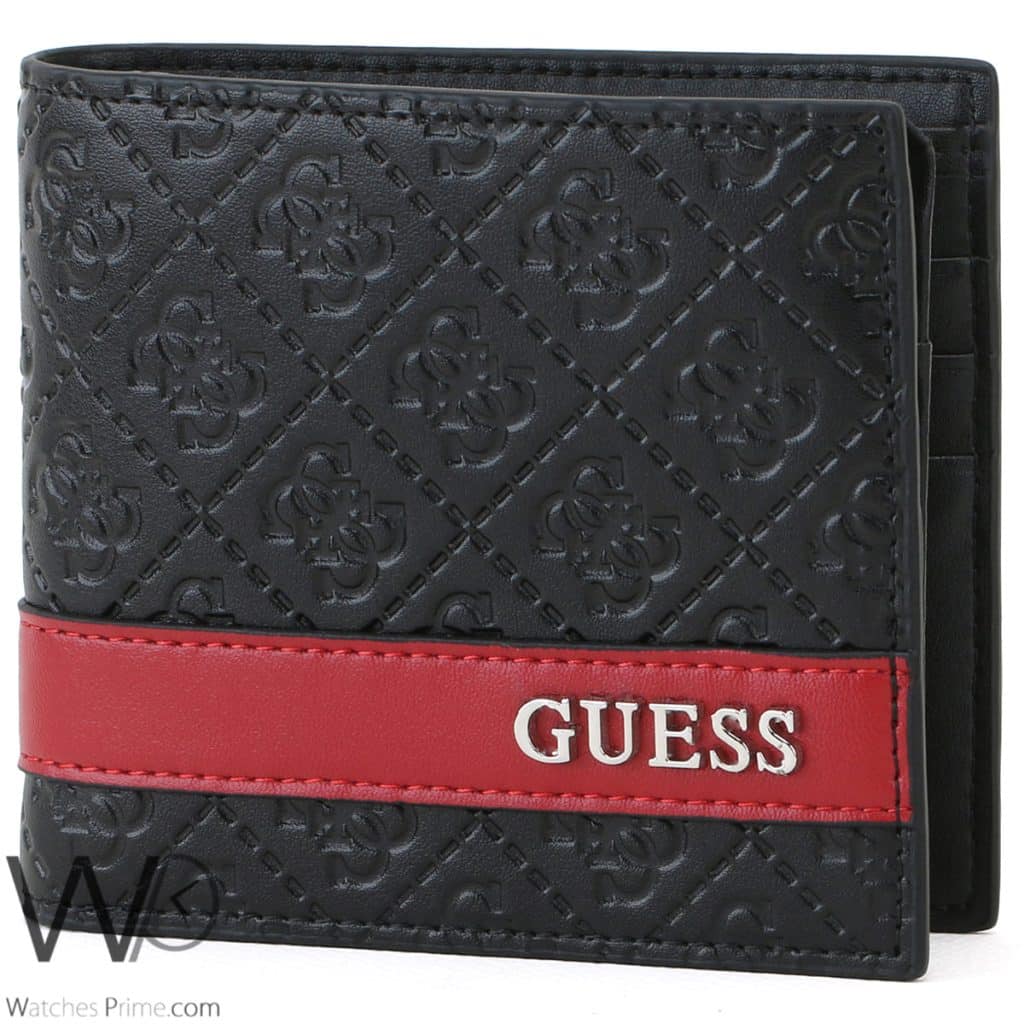 محفظة جيس Guess رجالي جلد اسود | واتشز برايم