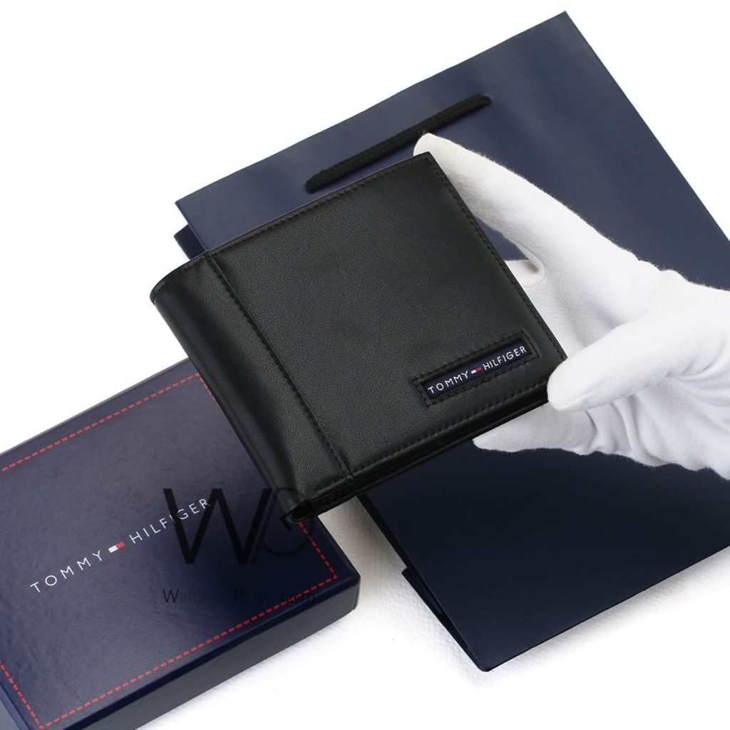 Tommy Wallet Genuine Leather Black For Men | Watches Prime