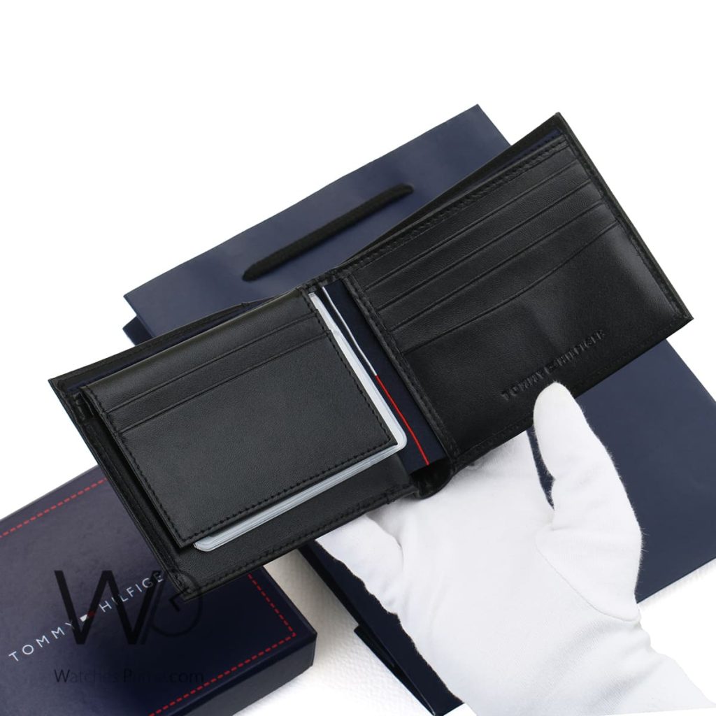 Tommy Wallet Genuine Leather Black For Men | Watches Prime