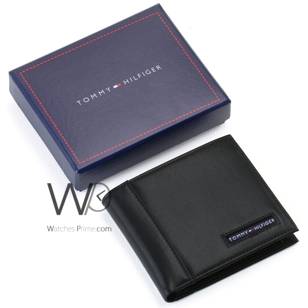 Tommy Wallet Genuine Leather Black For Men | Watches Prime