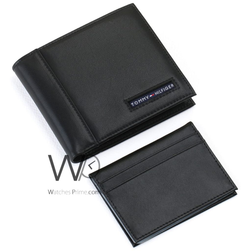 Tommy Wallet Genuine Leather Black For Men | Watches Prime