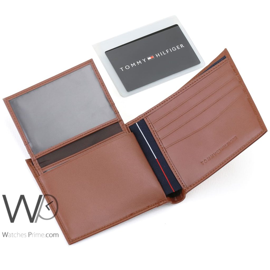 Tommy Wallet Genuine Leather Brown For Men | Watches Prime