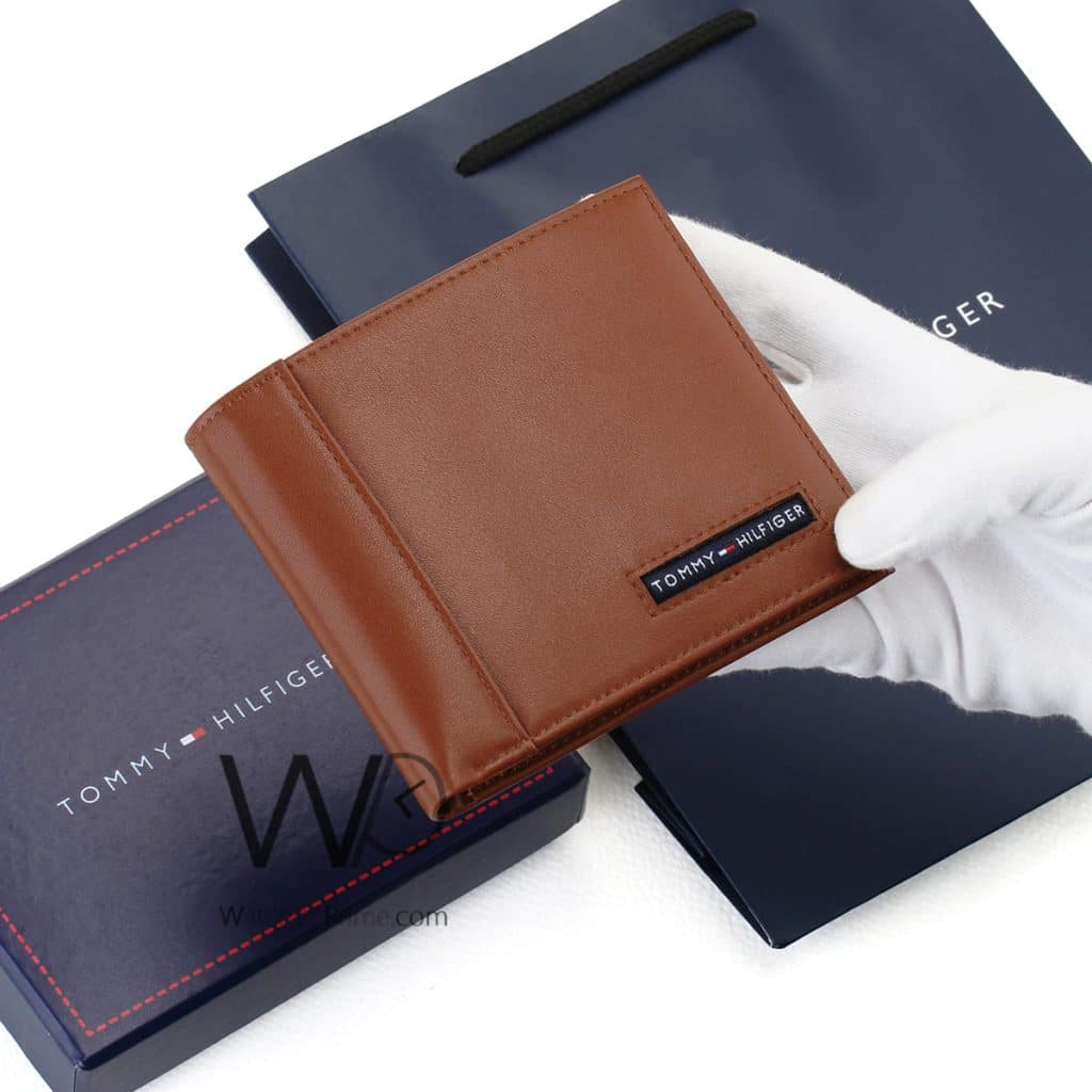 Tommy Wallet Genuine Leather Brown For Men | Watches Prime
