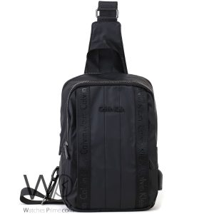 Sling shoulder calvin klein black nylon bag men ck