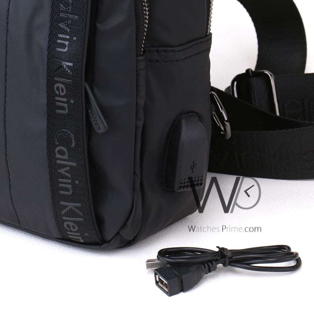 Calvin Klein CK Nylon Shoulder Bag Men Black | Watches Prime