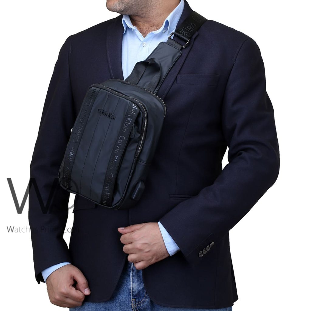 Calvin Klein CK Nylon Shoulder Bag Men Black | Watches Prime
