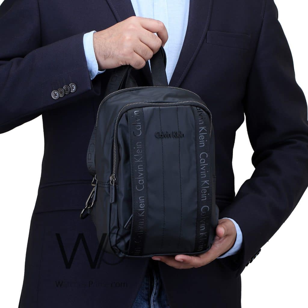 Calvin Klein CK Nylon Shoulder Bag Men Black | Watches Prime