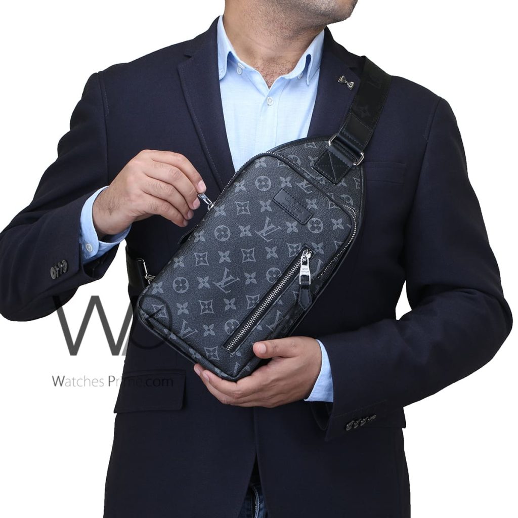 شنطة لويس فيتون LV كتف جلد اسود رجالي | واتشز برايم