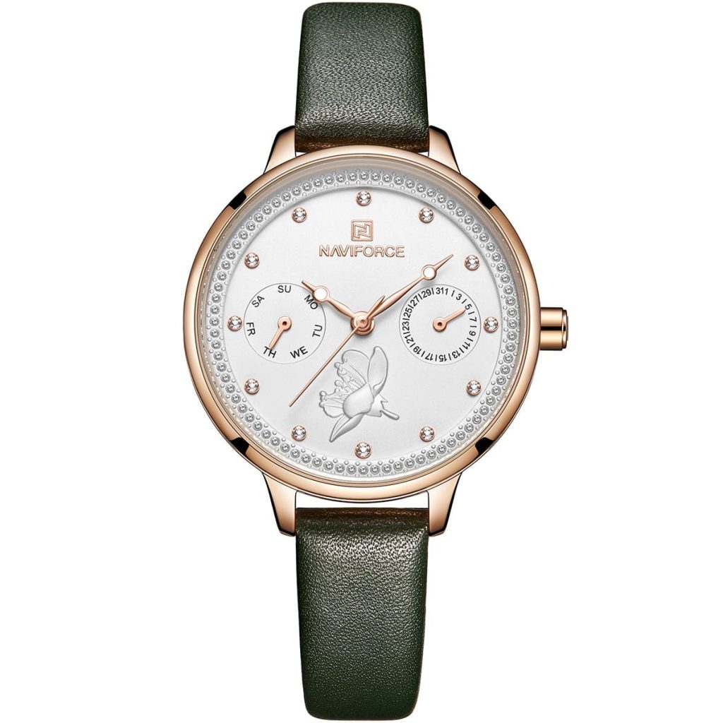 Naviforce Women's Watch NF5003 RG W GN | Watches Prime