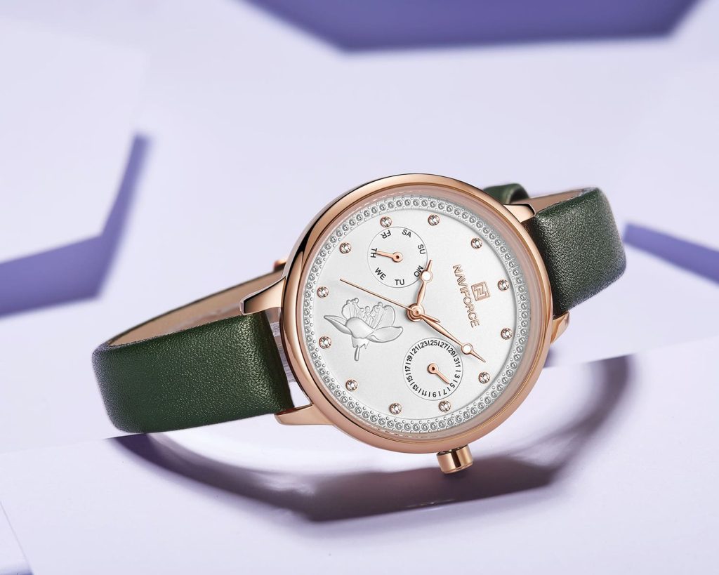 Naviforce Women's Watch NF5003 RG W GN | Watches Prime