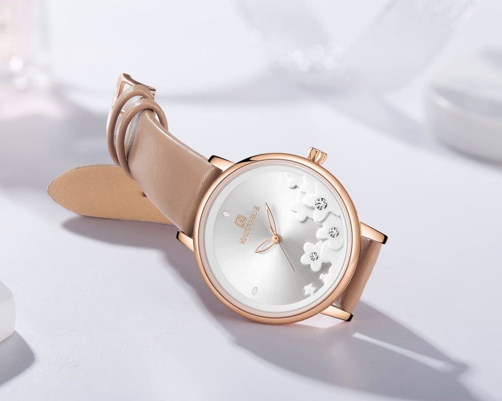 ساعة يد نافي فورس للنساء NF5012 RG W PG | واتشز برايم