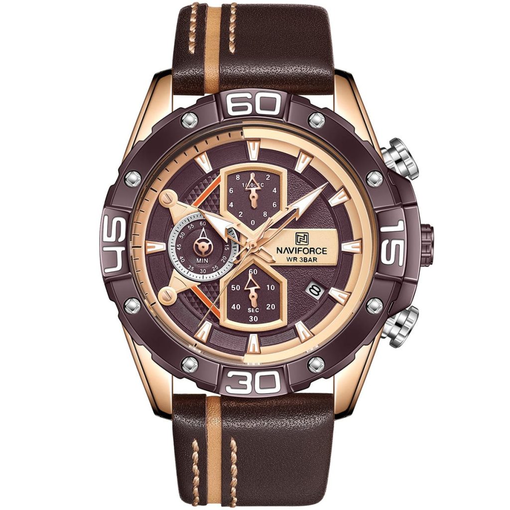 Naviforce Men's Watch NF8018L RG CE BN | Watches Prime