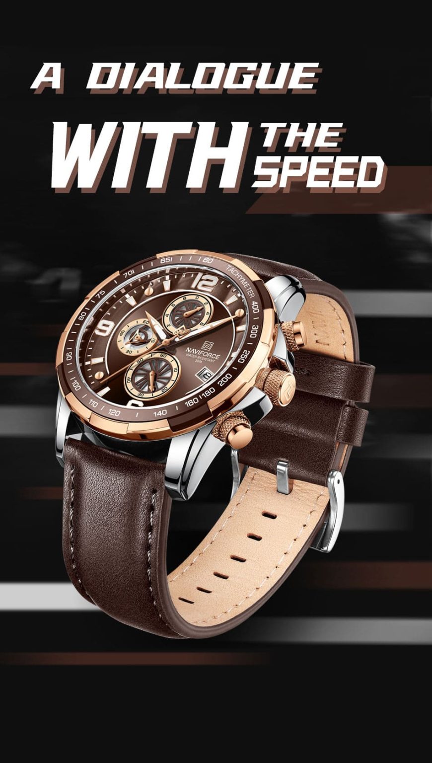 Naviforce Men's Watch NF8020L RG CE D BN | Watches Prime