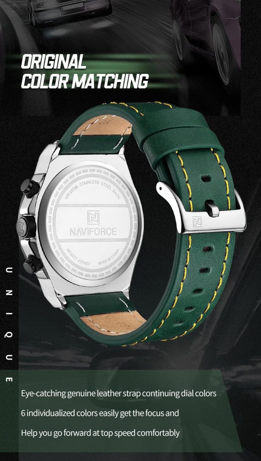 Naviforce Men's Watch NF8027L S GN GN | Watches Prime