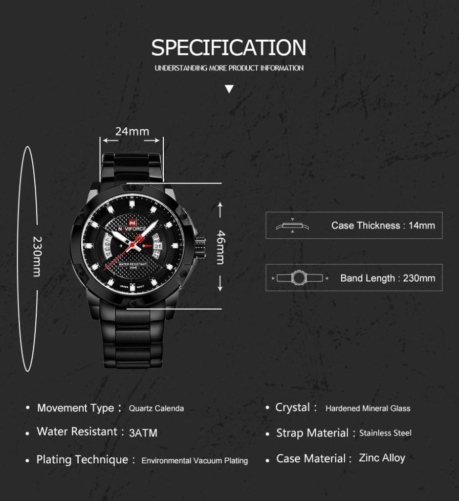 Naviforce Men's Watch NF9085 B B | Watches Prime