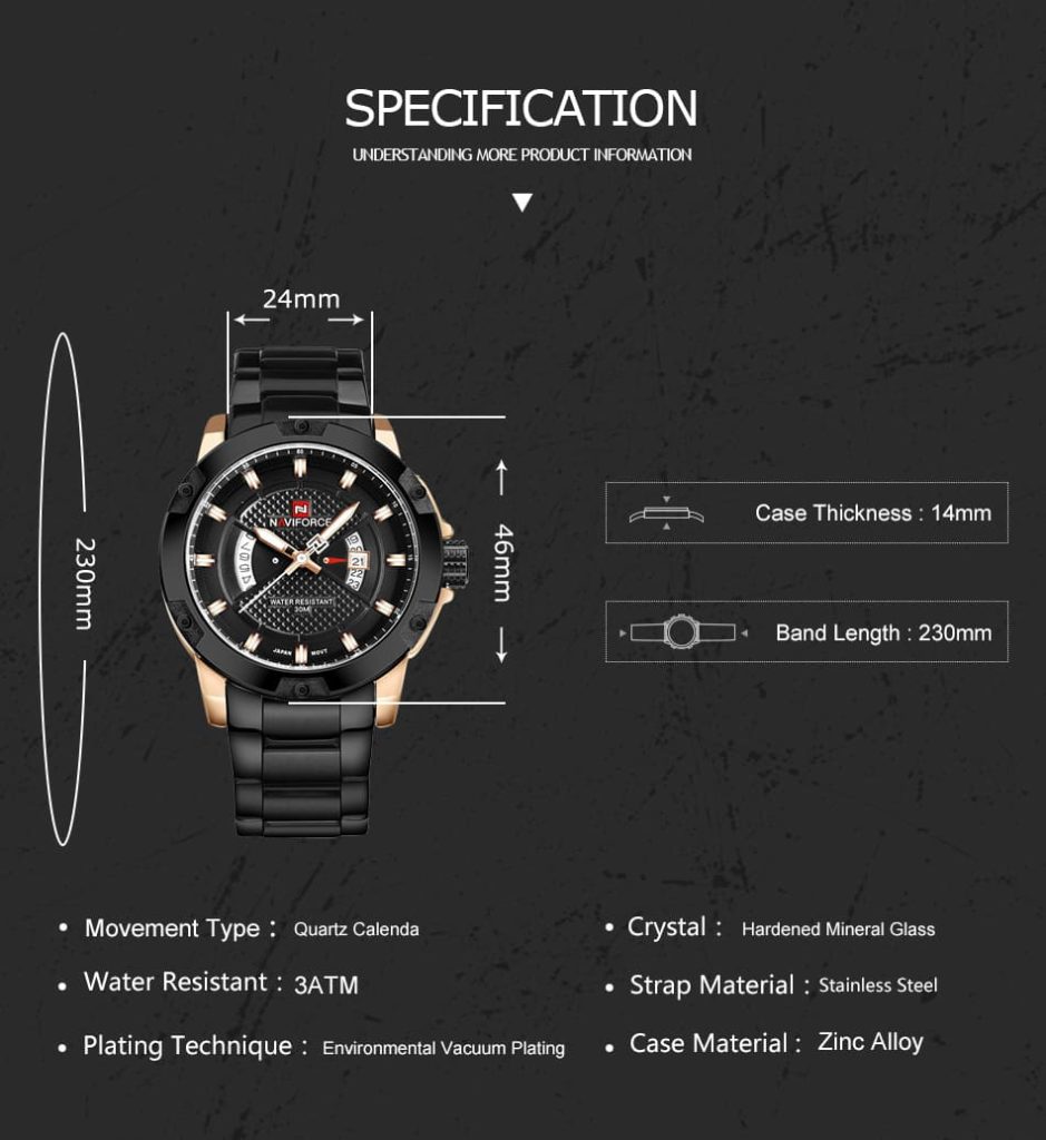Naviforce Men's Watch NF9085 RG B | Watches Prime