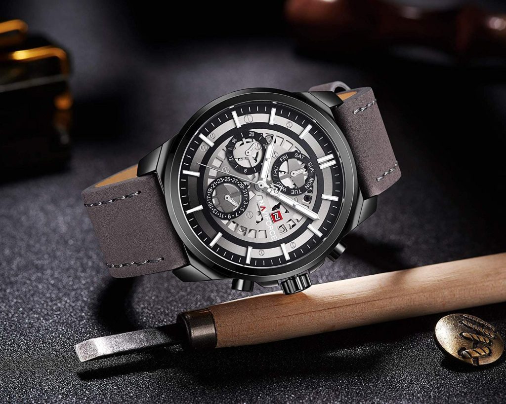 Naviforce Men's Watch NF9129 B W GY | Watches Prime