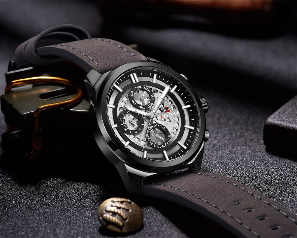 Naviforce Men's Watch NF9129 B W GY | Watches Prime