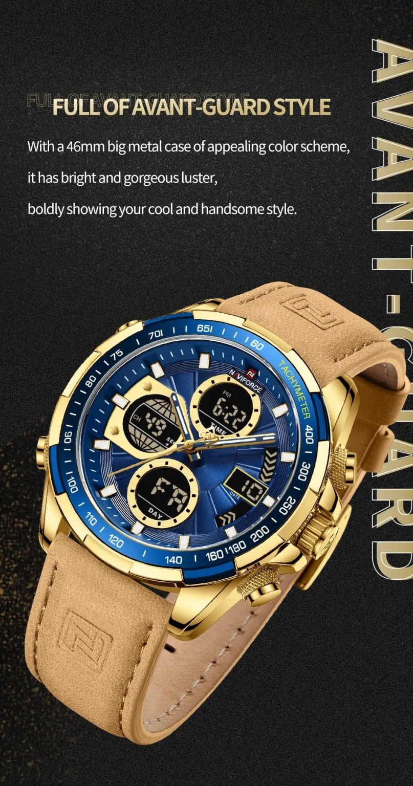 Naviforce Men's Watch NF9197L G BE Y BN | Watches Prime