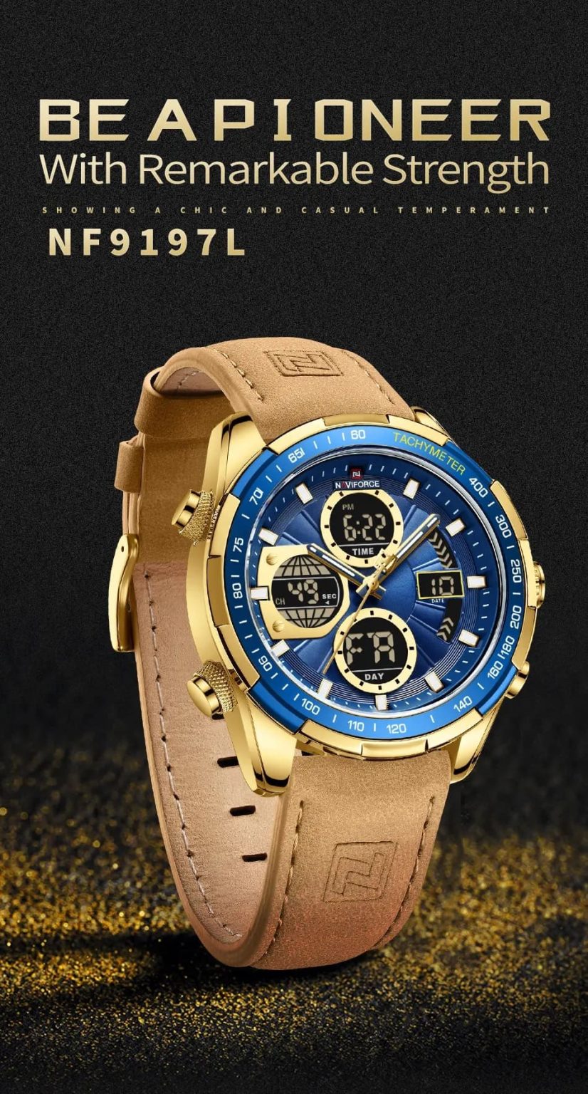 Naviforce Men's Watch NF9197L G BE Y BN | Watches Prime