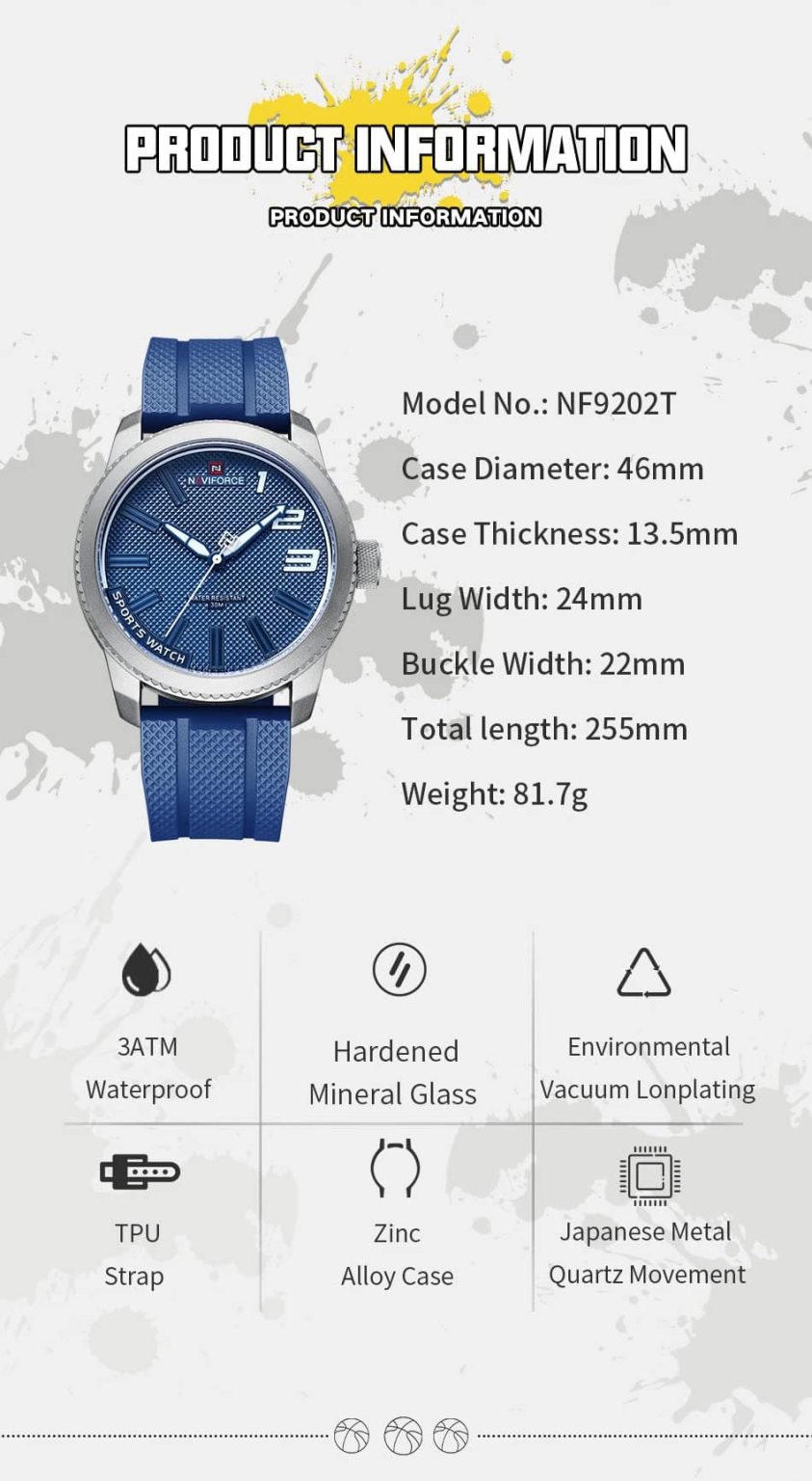 Naviforce Men's Watch NF9202T S W BE | Watches Prime