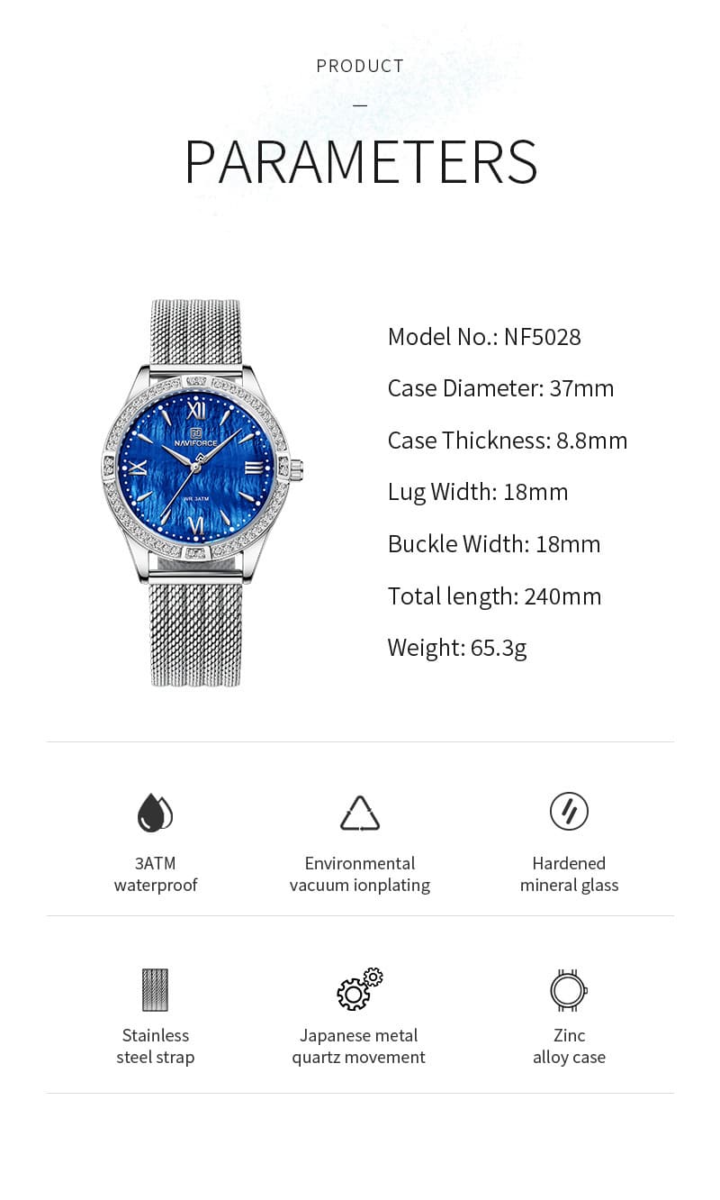Naviforce Women's Watch NF5028 S D BE | Watches Prime