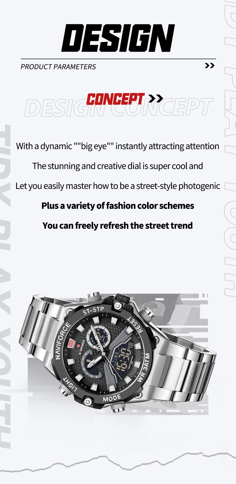Naviforce Men's Watch NF9207 S B B | Watches Prime