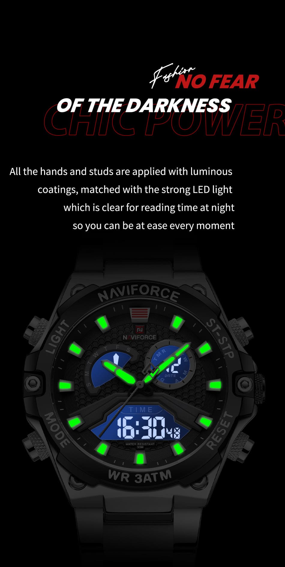 Naviforce Men's Watch NF9207 S B B | Watches Prime
