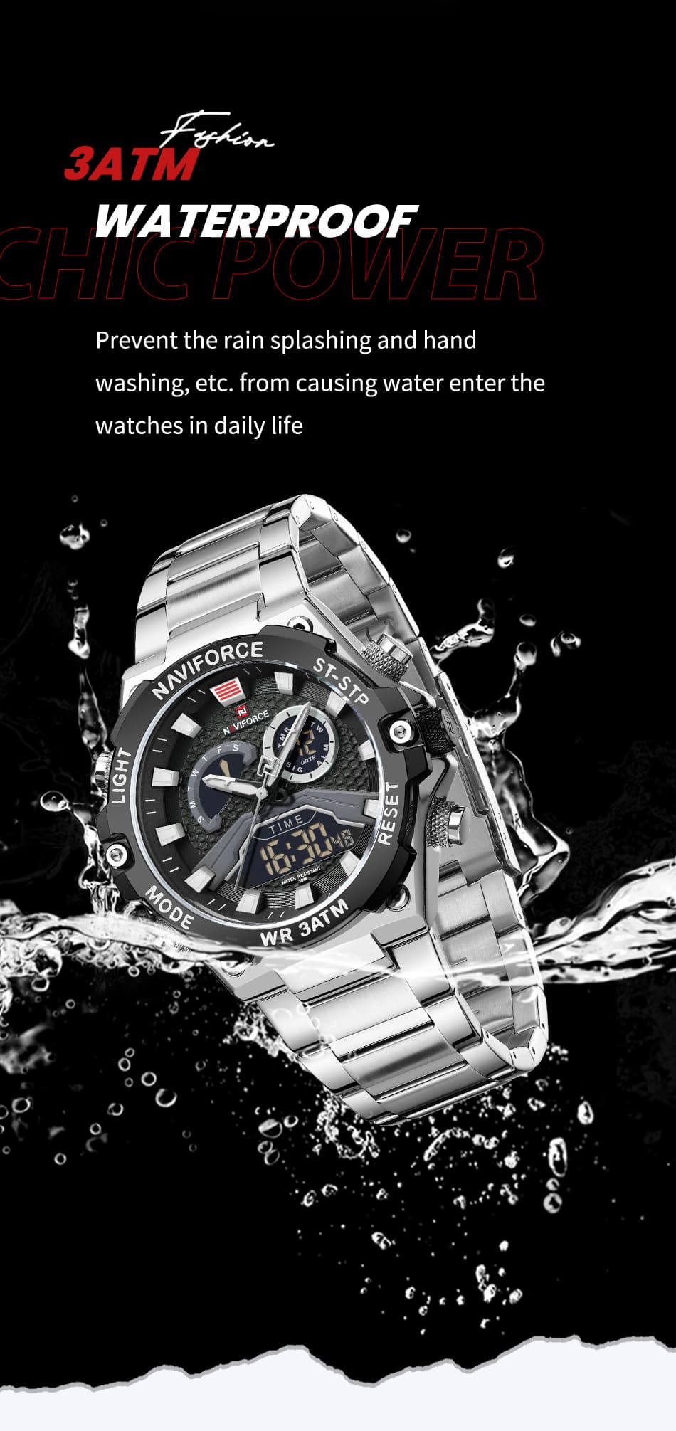 Naviforce Men's Watch NF9207 S B B | Watches Prime