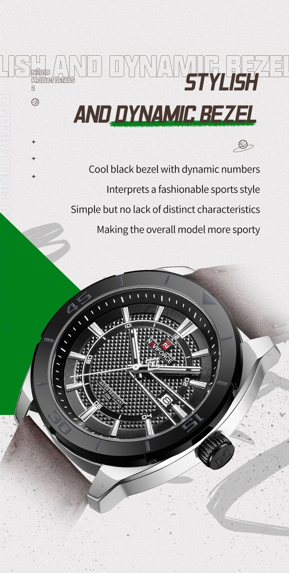 Naviforce Men's Watch NF9209 S B D BN | Watches Prime
