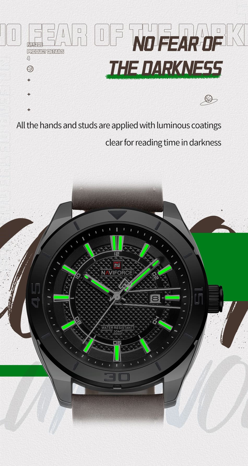 Naviforce Men's Watch NF9209 S B D BN | Watches Prime