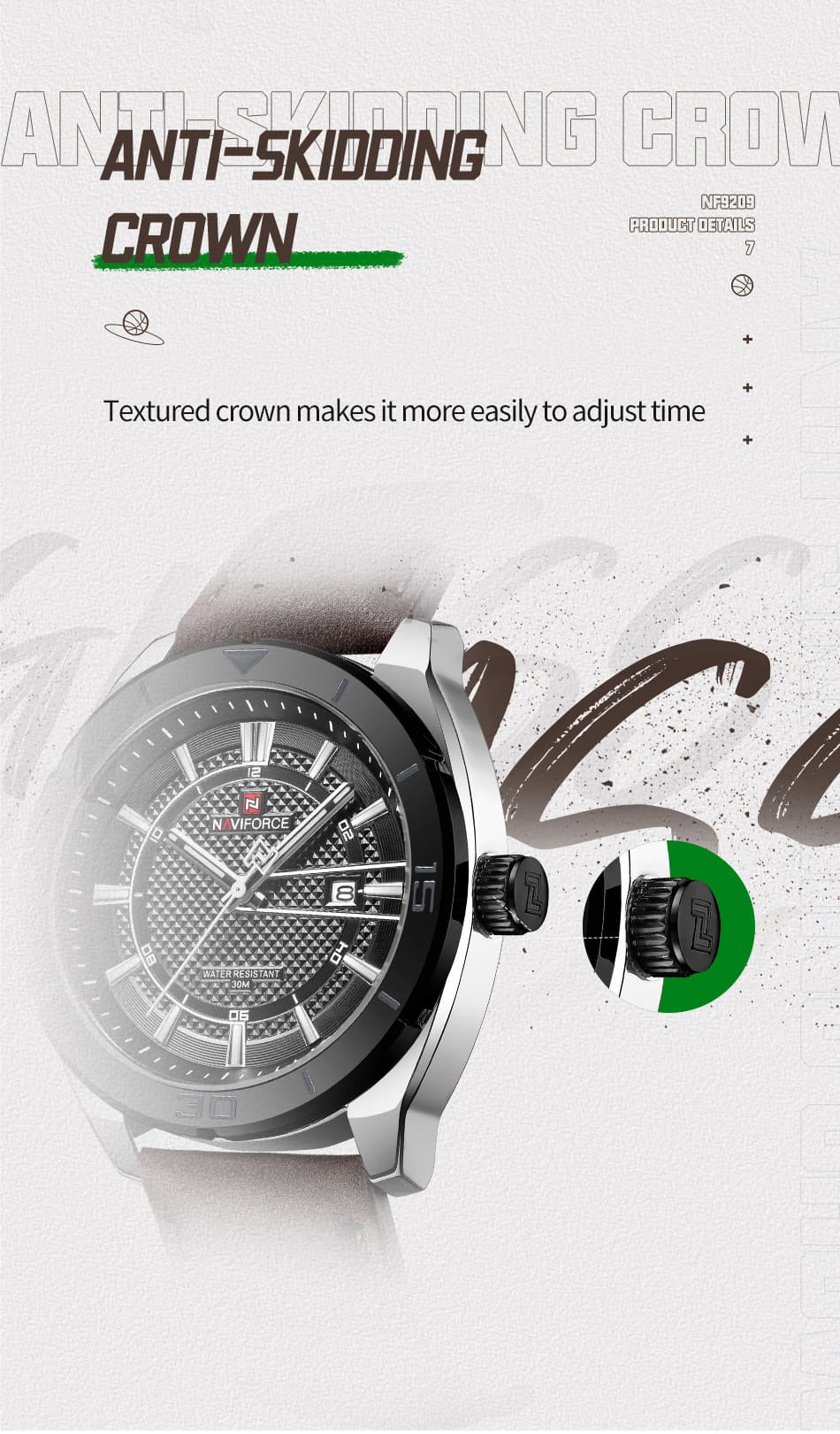 Naviforce Men's Watch NF9209 S B D BN | Watches Prime