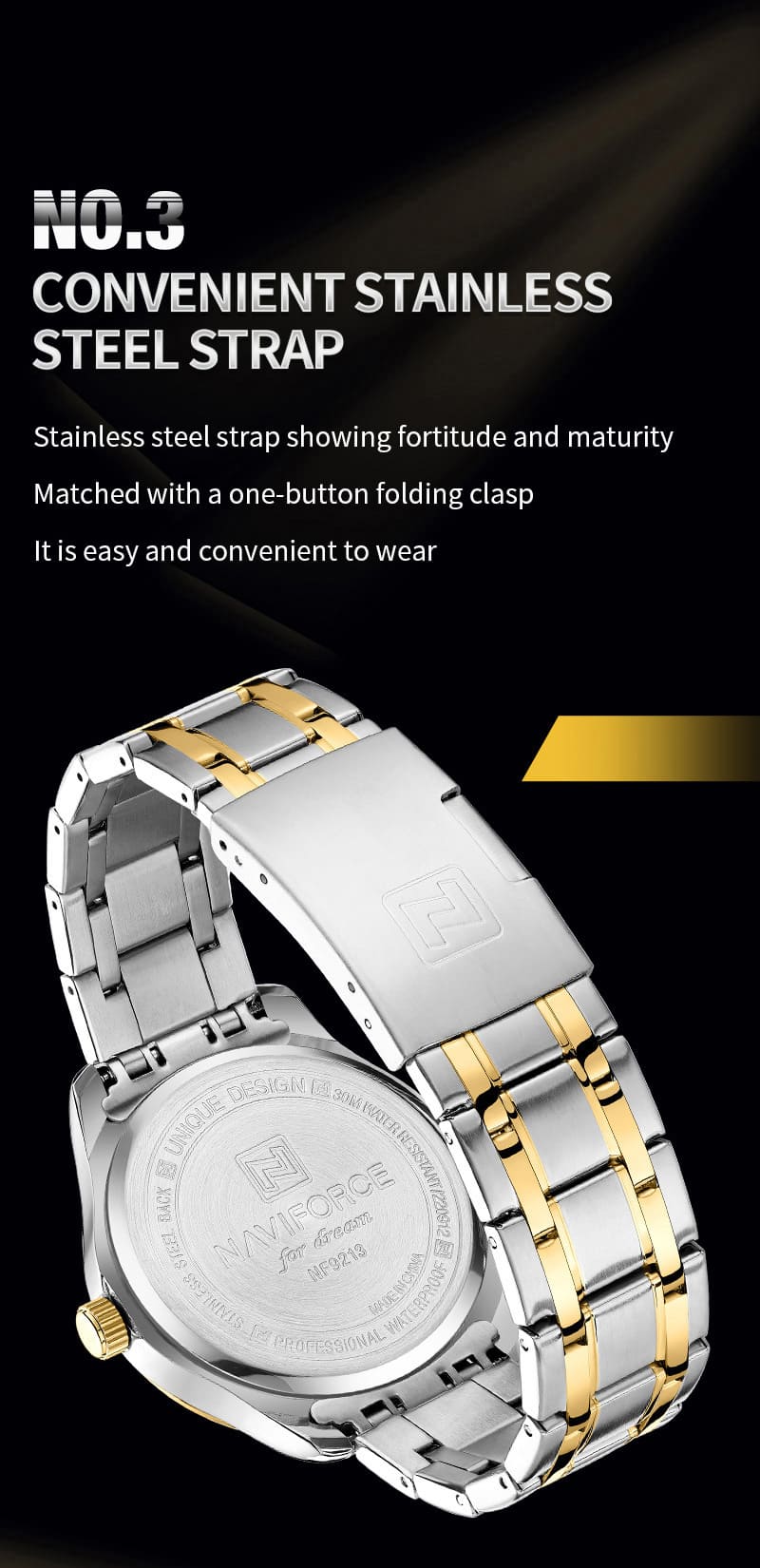 Naviforce Men's Watch NF9213 G W | Watches Prime
