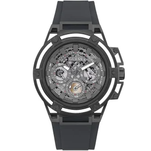 Gw0423g3 guess watch men gray dial rubber grey strap quartz battery analog matrix