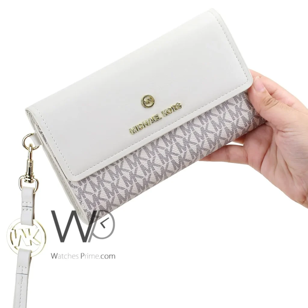 Michael Kors MK Wallet Leather Beige women | Watches Prime